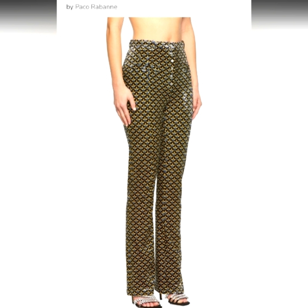 Paco Rabanne velvet trouser pants size 10